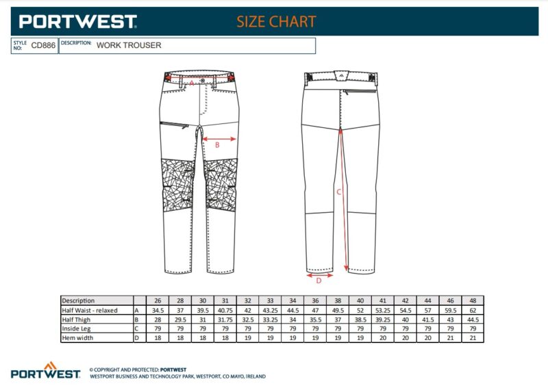 cd886 - Sizechart