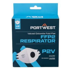 P210 Portwest - Μάσκα Dolomite Αναδιπλούμενη με Βαλβίδα FFP2 (Πακέτο 3)