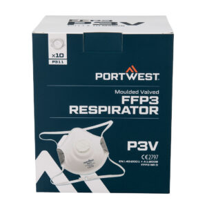 P311 Portwest - Μορφοποιημένη Αναπνευστική Μάσκα FFP3 με Βαλβίδα (Πακέτο 10)