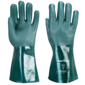 A835 Portwest - Chem 350 PVC Διπλής Εμβάπτισης Γάντι Χημικών με Τραχιά Παλάμη (35cm)
