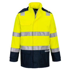 FR605 Portwest - Μπουφάν Bizflame Rain+ Υψηλής Ορατότητας Πολλαπλών Προτύπων με Αντίθεση και Αντοχή στη Φλόγα