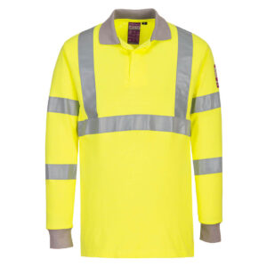FR77 Portwest - Modaflame Knit Hi-Vis Αντιπυρικό Μακρυμάνικο Polo